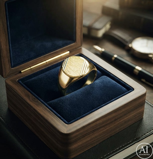 Zlatý pánský prsten 14 K Glare 278 - Obrázek 2