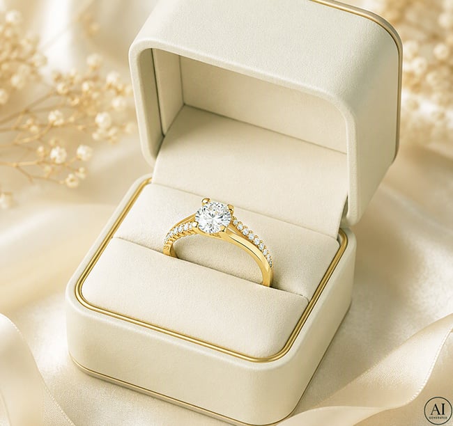 Zlatý prsten 14k Glare 629 - Obrázek 2