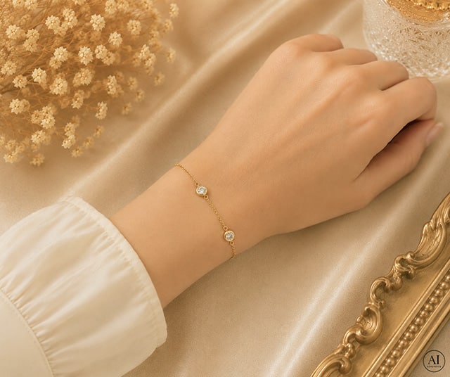 Zlatý náramek 14k Glare 579 - Obrázek 4