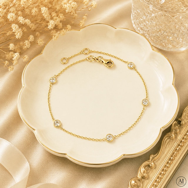 Zlatý náramek 14k Glare 579 - Obrázek 2